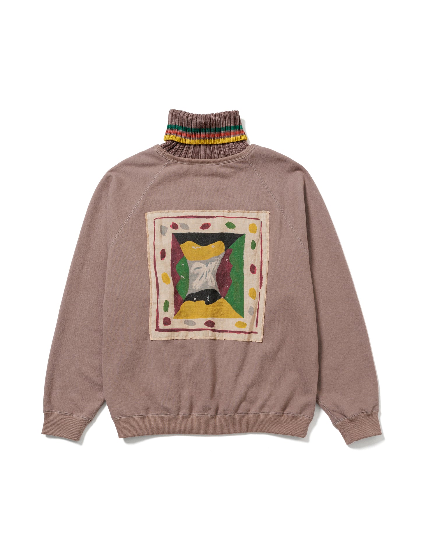 23AW-CSS-011 / TURTLE NECK SWEATSHIRT “THE DOVE OF PEACE” / ROSE GRAY