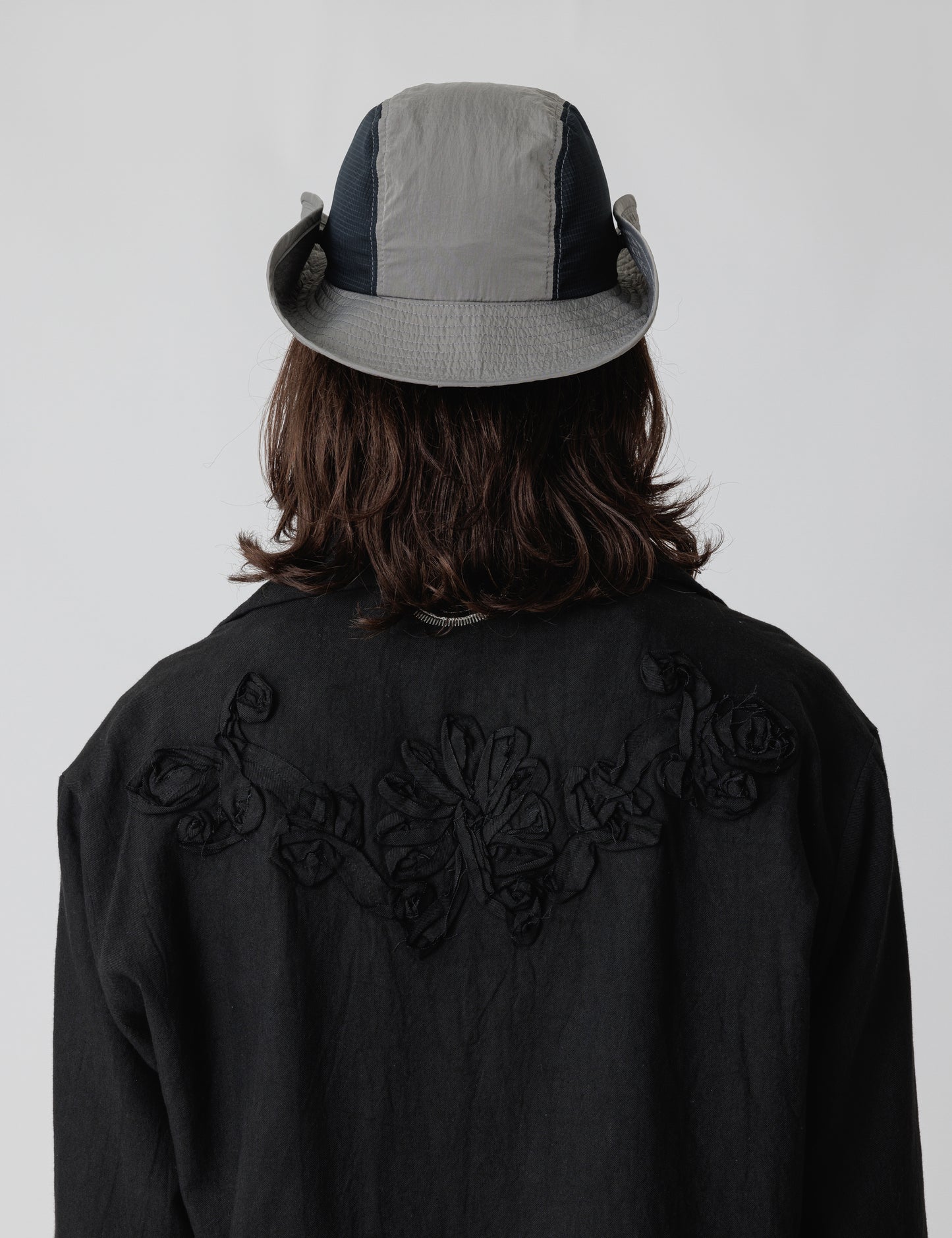 25SS-GOH-002 / NYLON WESTERN HAT / SILVER