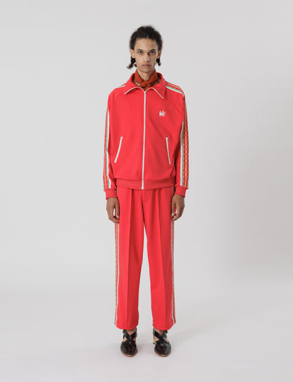 24SS-PA9-012 / LACE TAPE TRACK PANTS / RED
