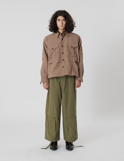 24SS-PA9-004 / UTILITY KNEES CARGO PANTS / OLIVE