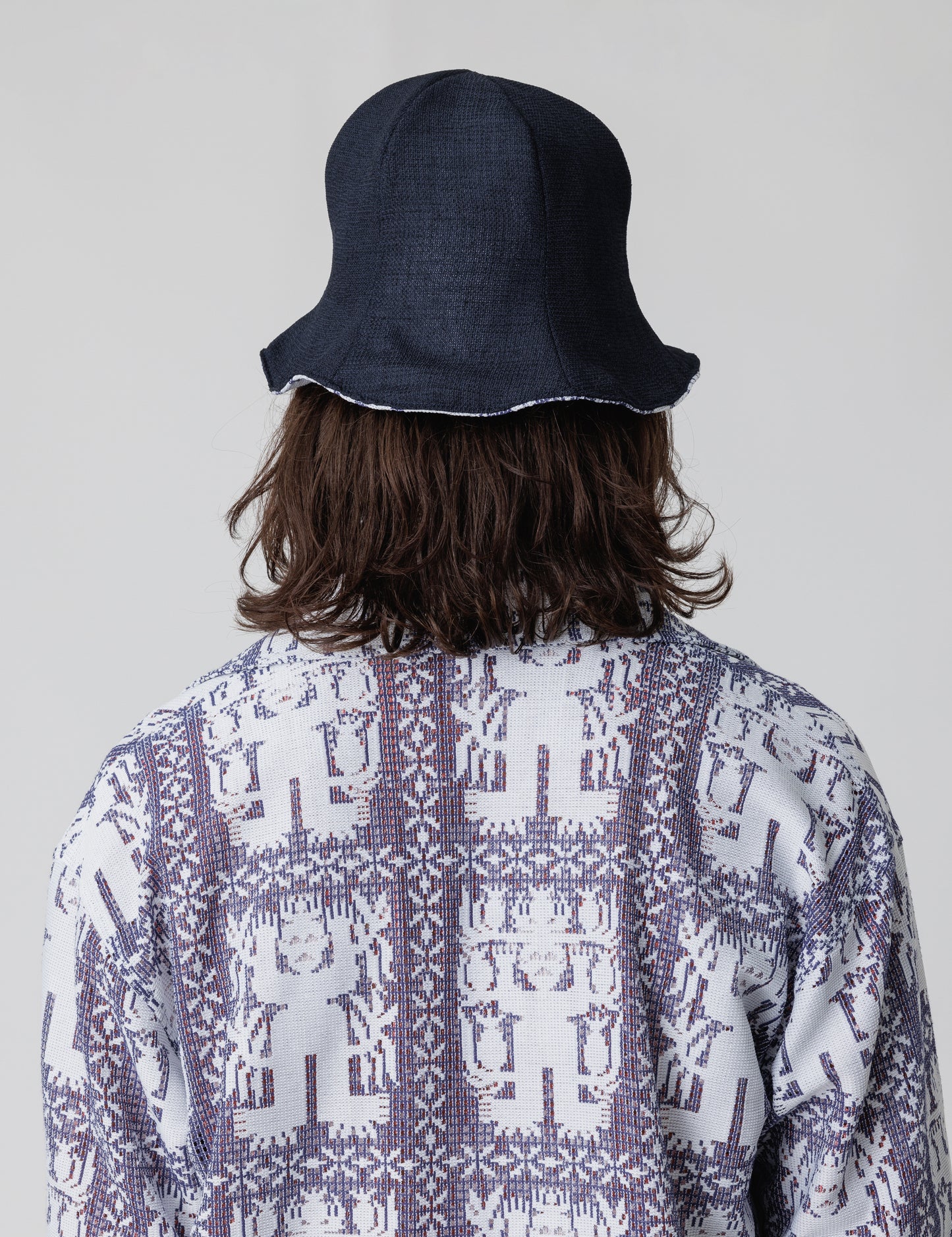 25SS-GOH-003 / TULIP HAT “AMULET LACE” / NAVY