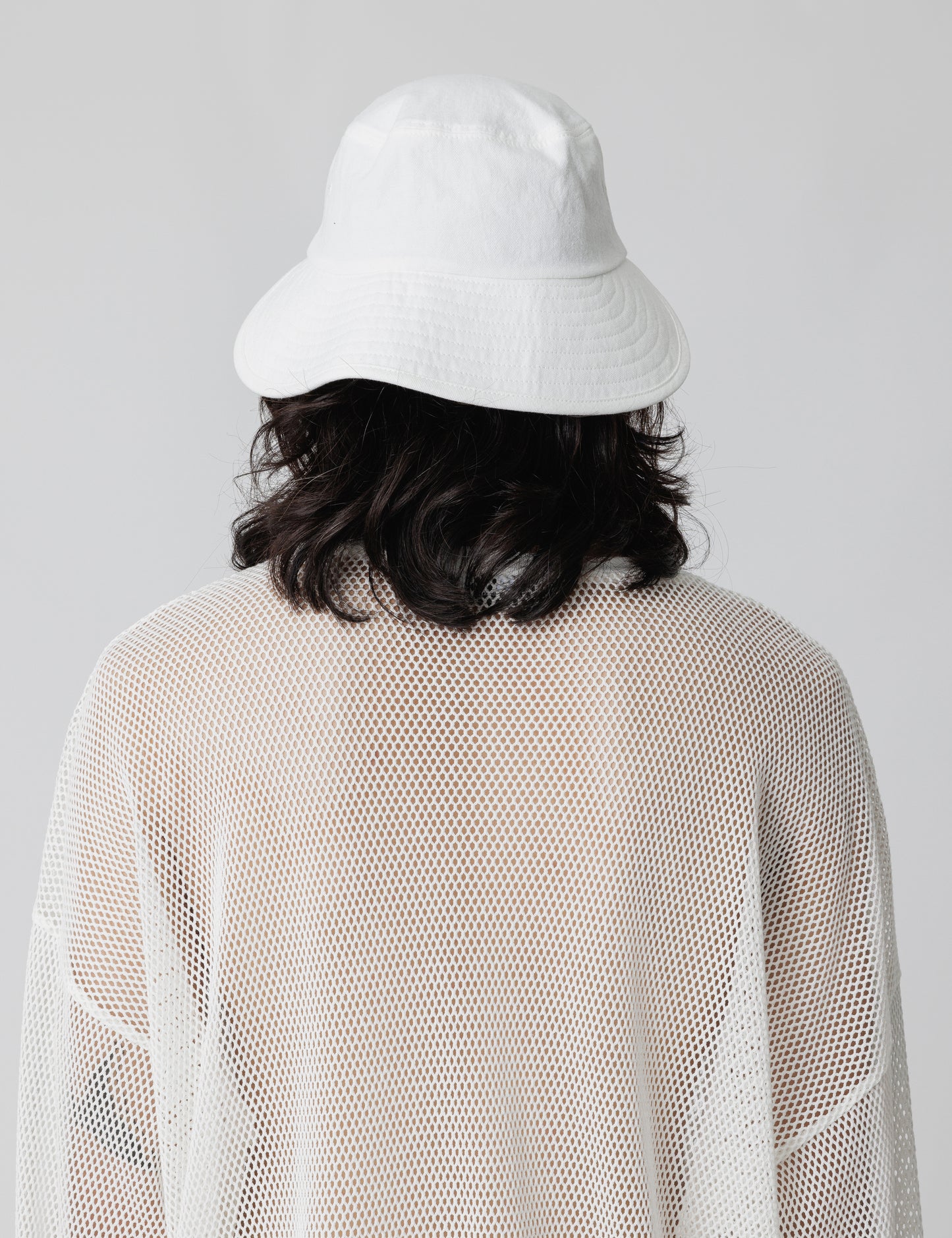 25SS-GOH-005 / DOUBLE BRIM BUCKET HAT / WHITE