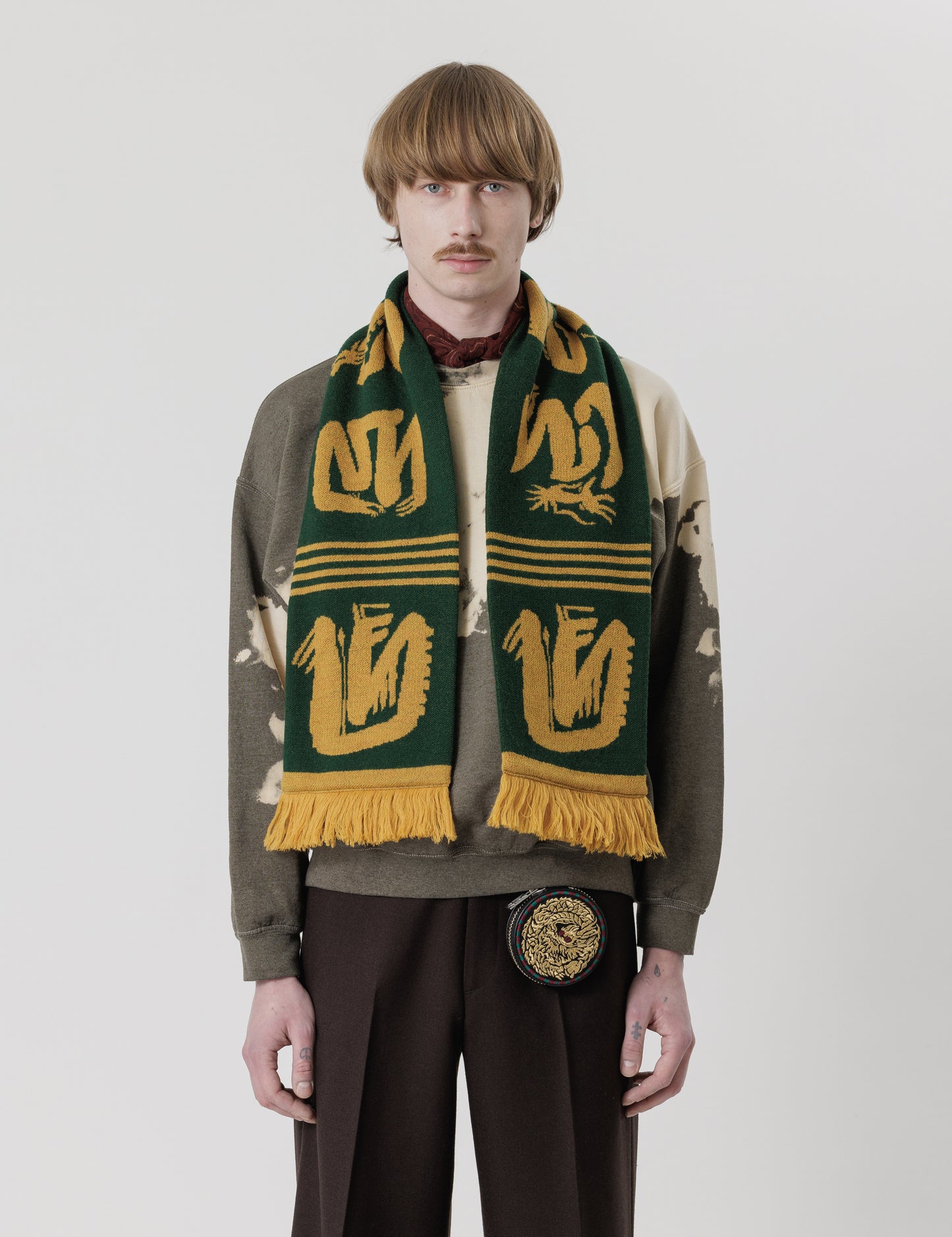 24AW-GOA-007 / “EASTEND DRAGON FONT” GAME WOOL / GREEN