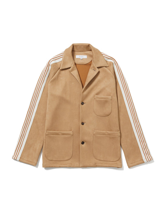 23AW-CSS-007 / FAUX SUEDE TRACK LAPEL JACKET / BEIGE