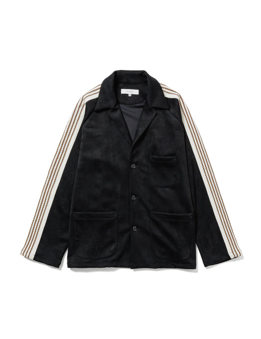 23AW-CSS-007 / FAUX SUEDE TRACK LAPEL JACKET / BLACK