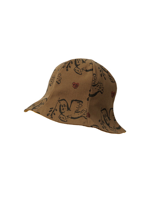 23AW-GOH-001 / TULIP HAT  "OLIVE BRANCH”  / BROWN