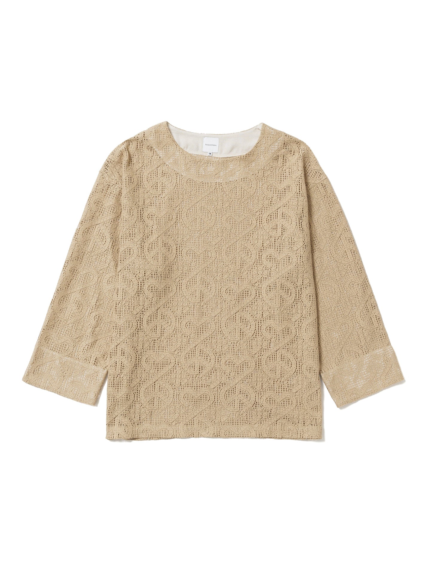 24SS-CSL-004 / “LOVE & PEACE” LACE SMOCK / OIL YELLOW