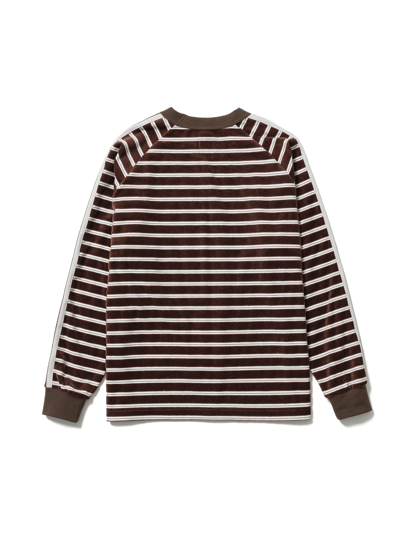 24AW-CSS-011 / VELOUR BORDER CREWNECK SHIRT / BROWN BORDER