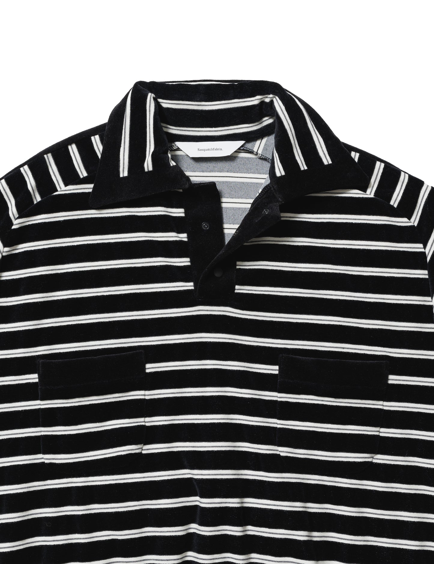 24AW-CSS-012 / VELOUR BORDER POLO / BLACK BORDER