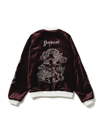 24AW-JKM-005 / “EASTEND DRAGON” SOUVENIR JACKET / BORDEAUX × BROWN