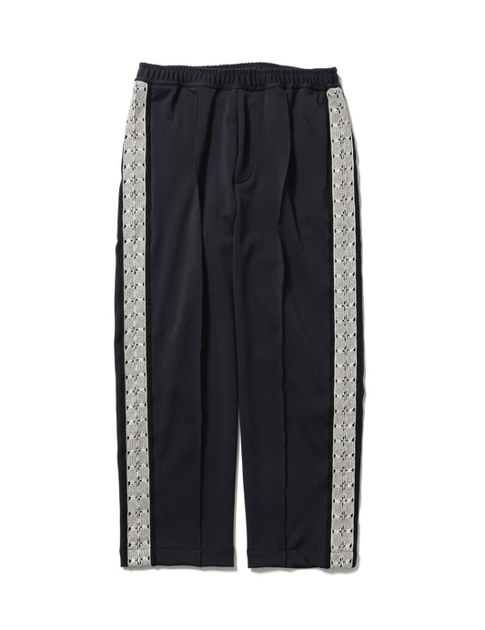 24AW-PA9-013 / LACE TAPE TRACK PANTS / BLACK