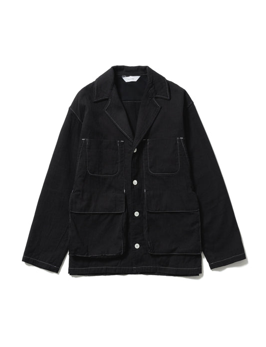 24AW-SY9-002 / “A PIECE OF CLOTH PK” CPO SHIRT / BLACK