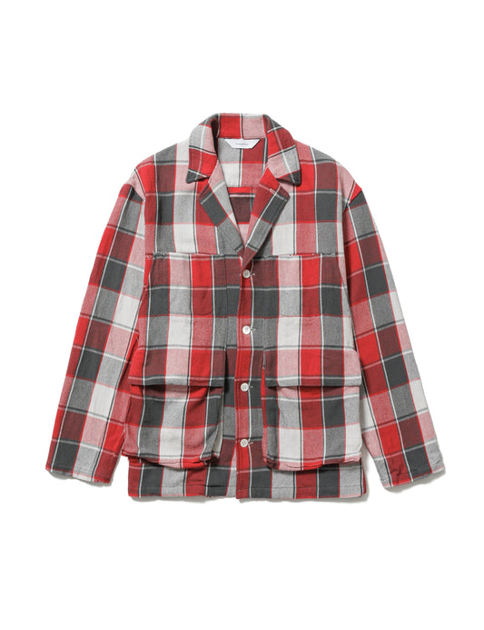 24AW-SY9-002 / “A PIECE OF CLOTH PK” CPO SHIRT / RED CHECK