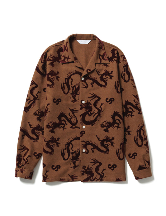 24AW-SY9-003 / "FLYING DRAGON" OC SHIRT / BROWN