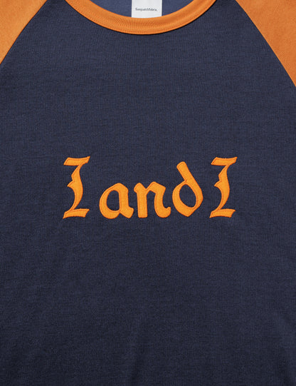 24SS-CST-008 / "I and I" 2TONE H/S T-SHIRT / NAVY