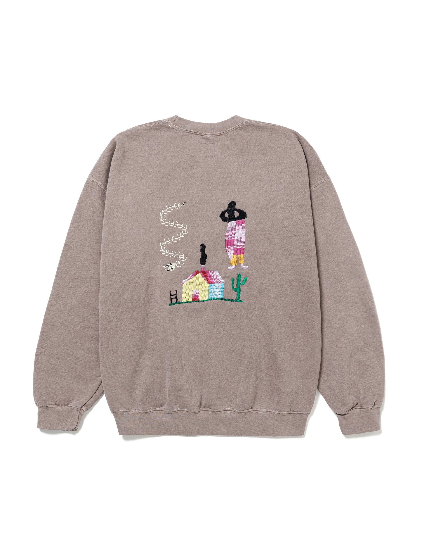 25SS-CSS-004 / OVER DYE SWEATSHIRT"MEXICAN HOUSE" / LIGHT GRAY OVERDYE