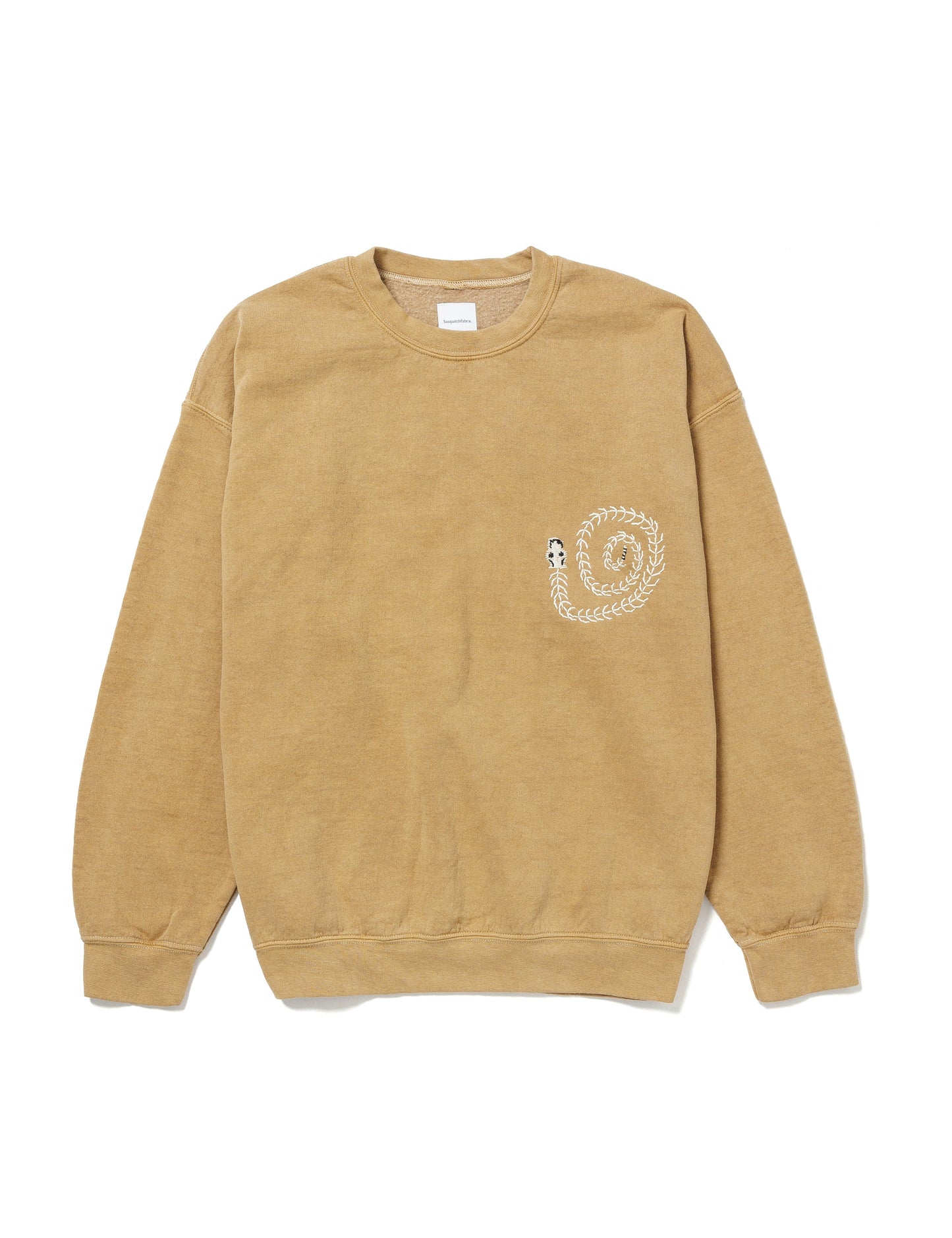 25SS-CSS-005 / SWEATSHIRT "MEXICAN SKULL" / MUSTARD OVERDYE