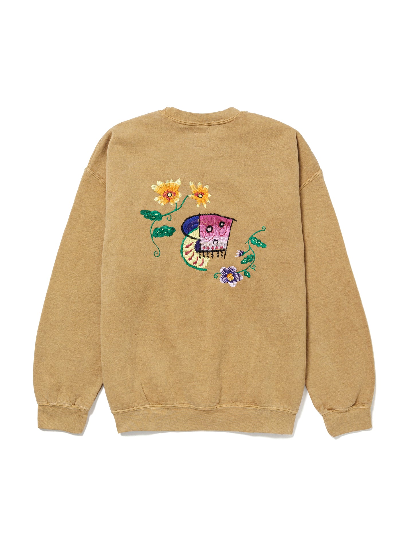 25SS-CSS-005 / SWEATSHIRT "MEXICAN SKULL" / MUSTARD OVERDYE