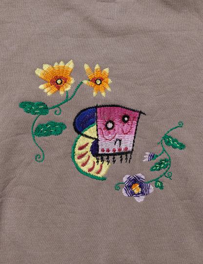 25SS-CSS-005 / SWEATSHIRT "MEXICAN SKULL" / BLUE GREEN OVERDYE