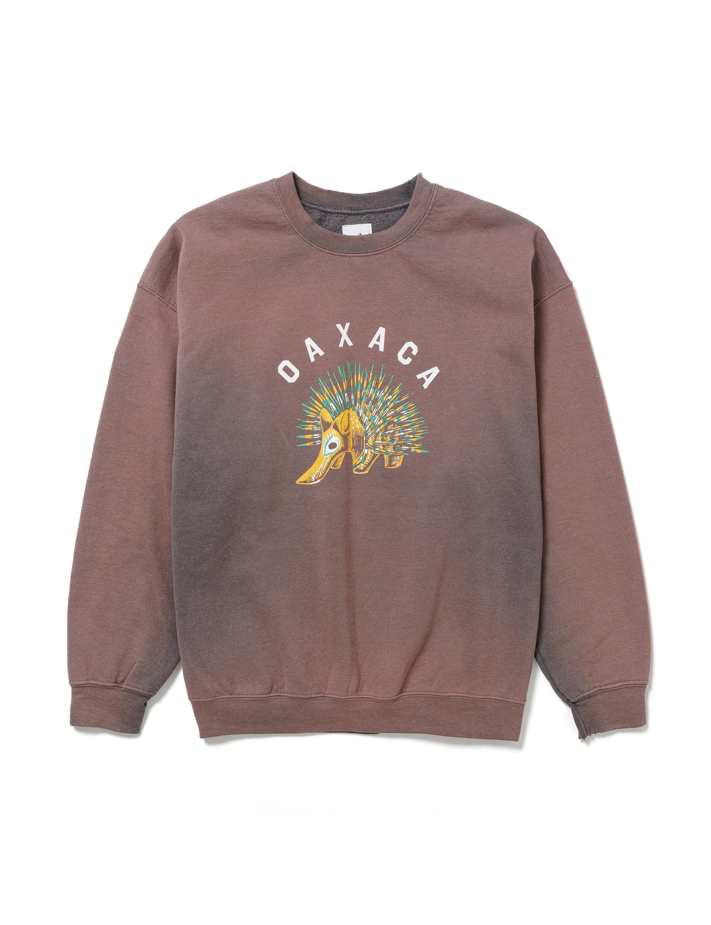 25SS-CSS-007 / SWEATSHIRT “OAXACA PORCUPINE” / CHARCOAL FADE