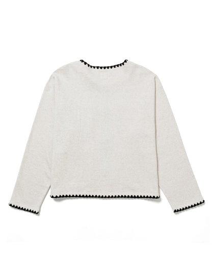 25SS-CSS-008 / SWEAT CARDIGAN “CHONEL” / OATMEAL