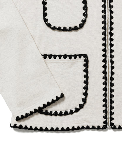 25SS-CSS-008 / SWEAT CARDIGAN “CHONEL” / OATMEAL