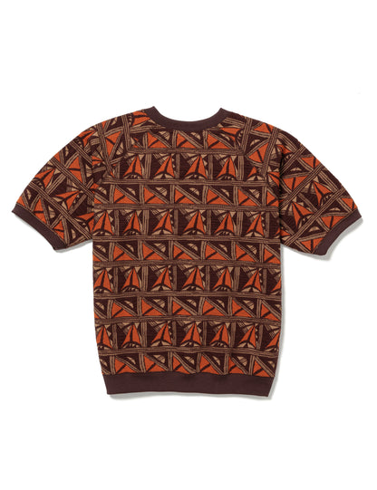25SS-CST-007 / TRACK T-SHIRT “PUEBLO” / DARK BROWN