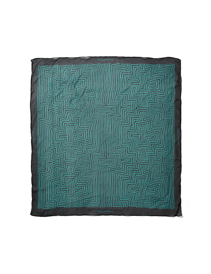 25SS-GOA-002 /  SILK SCARF “MOLAS” / BLACK