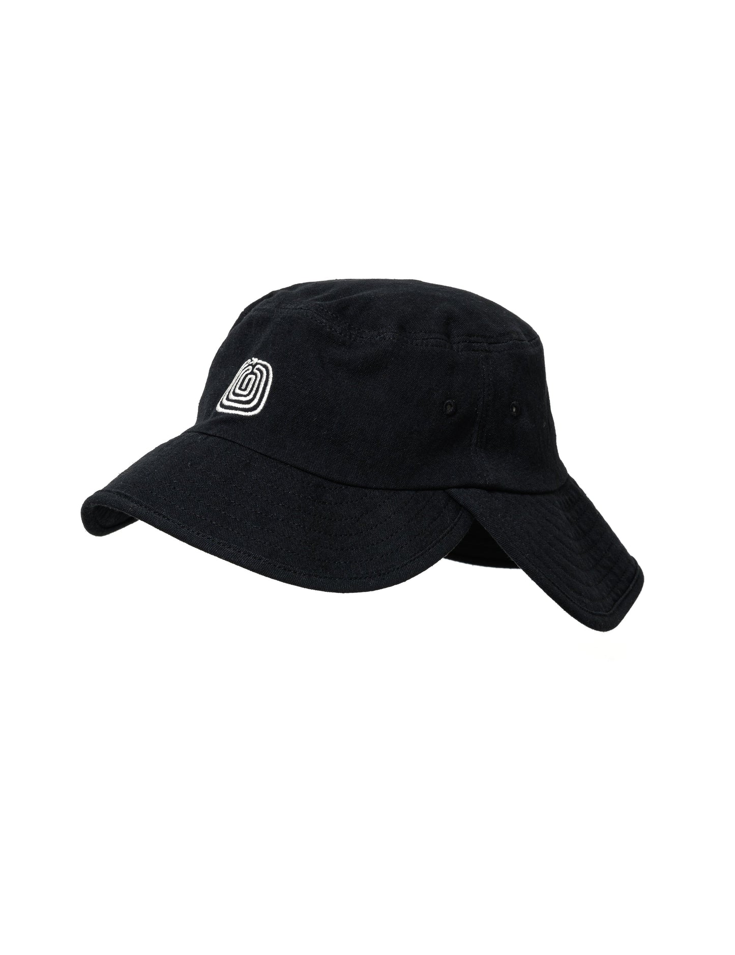25SS-GOH-005 / DOUBLE BRIM BUCKET HAT / BLACK