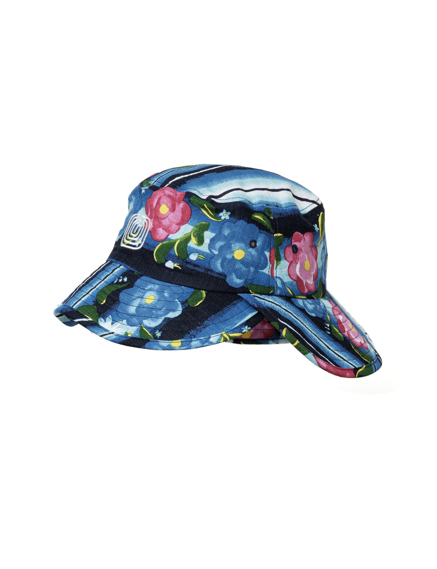 25SS-GOH-005 / DOUBLE BRIM BUCKET HAT / MARINE FLOWER