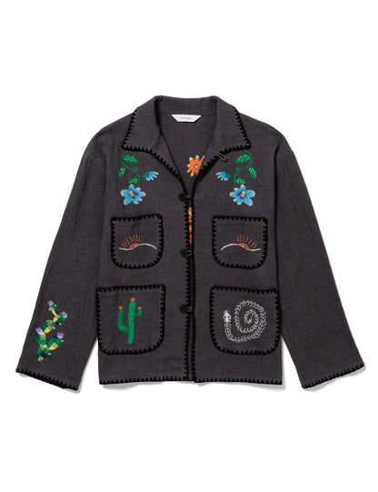 25SS-JKL-004 / MEXICAN EMBROIDERY JACKET / CHARCOAL