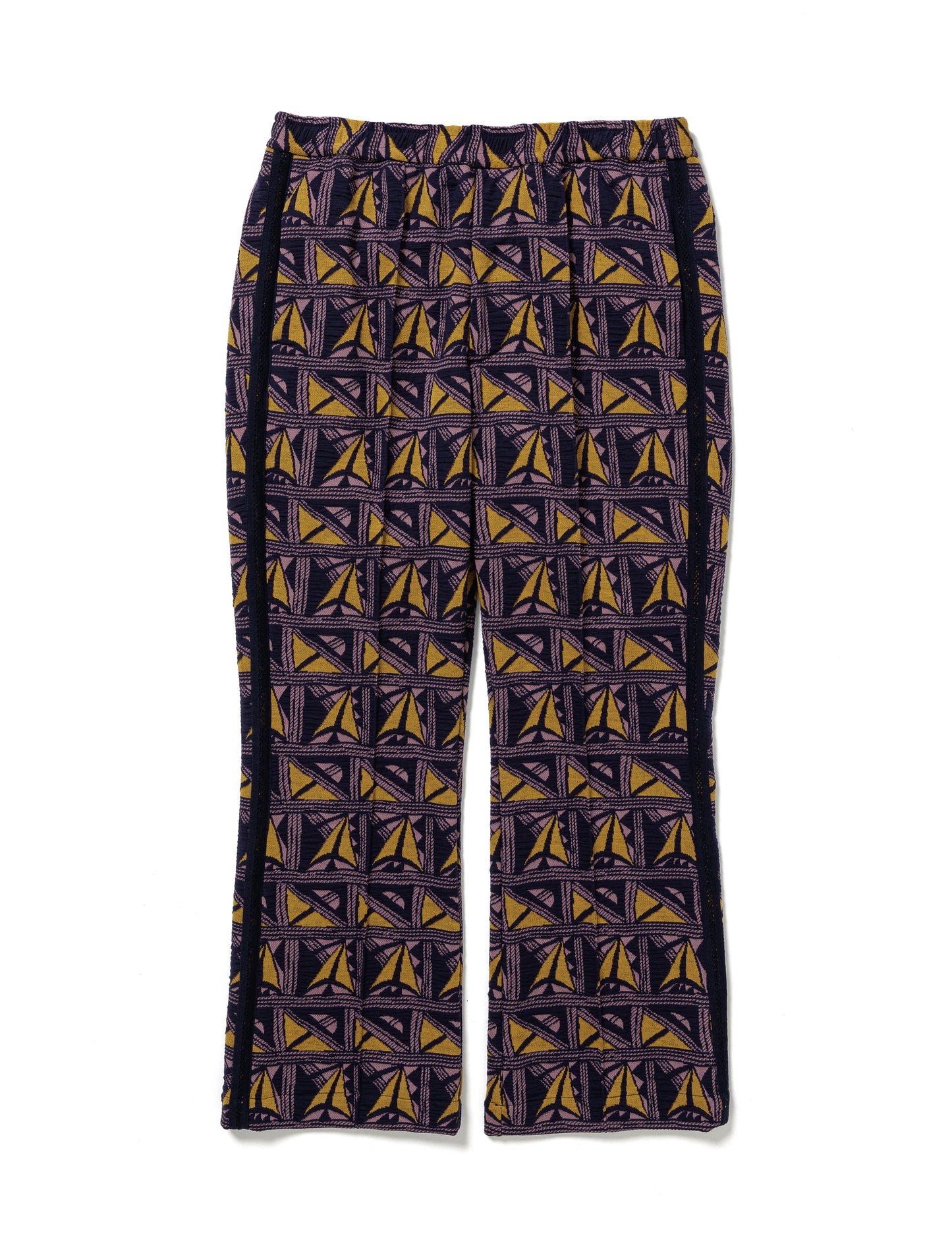 25SS-PA9-006 / BOOTCUT TRACK PANTS “PUEBLO” / NAVY