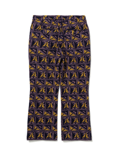 25SS-PA9-006 / BOOTCUT TRACK PANTS “PUEBLO” / NAVY