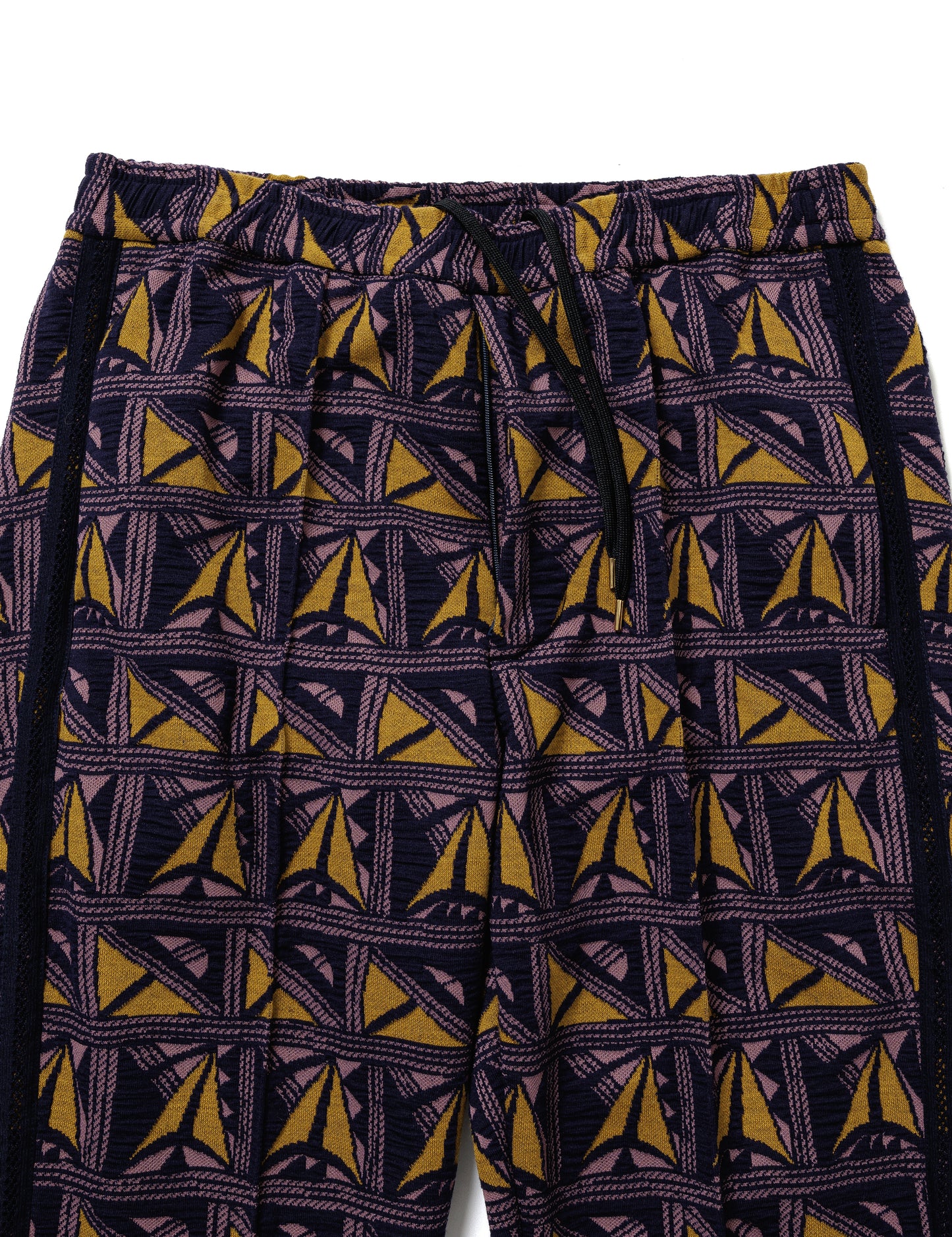 25SS-PA9-006 / BOOTCUT TRACK PANTS “PUEBLO” / NAVY