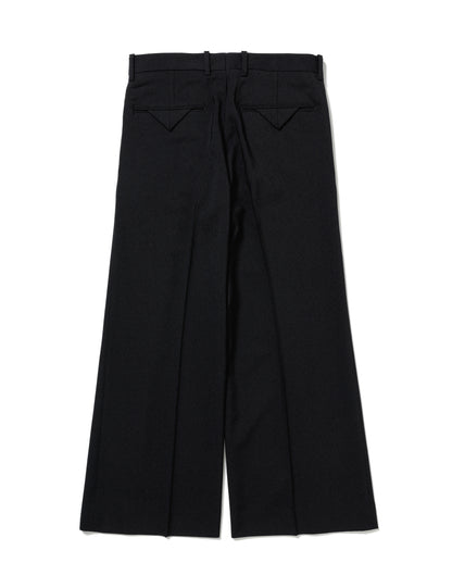 25SS-PA9-009 / FLARE SILHOUETTE SLACKS / BLACK