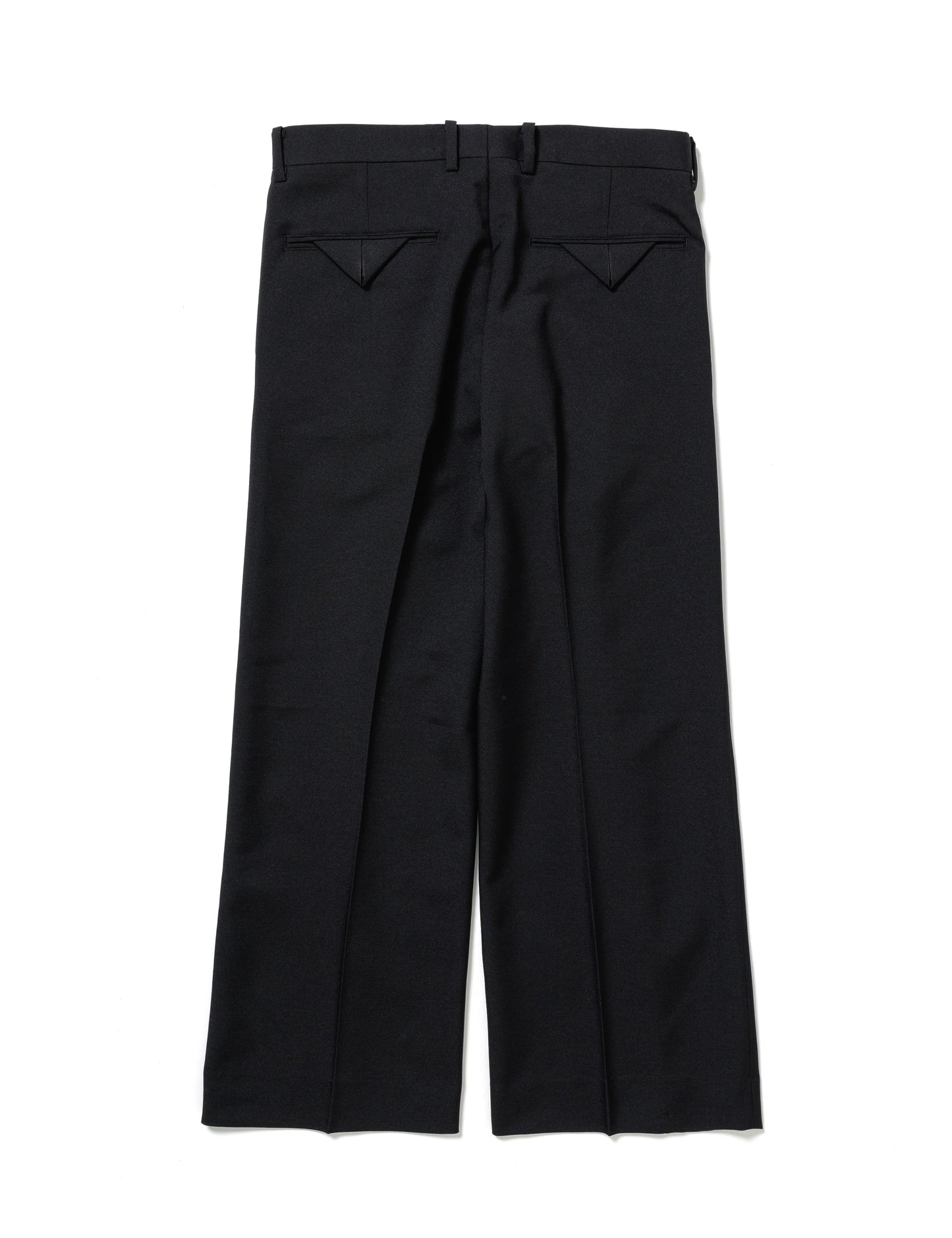 25SS-PA9-012 / SEMI FLARE SILHOUETTE SLACKS / BLACK