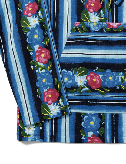 25SS-SY9-006 / MEXIPA “MEXICAN FLOWER STRIPE” / MARINE FLOWER