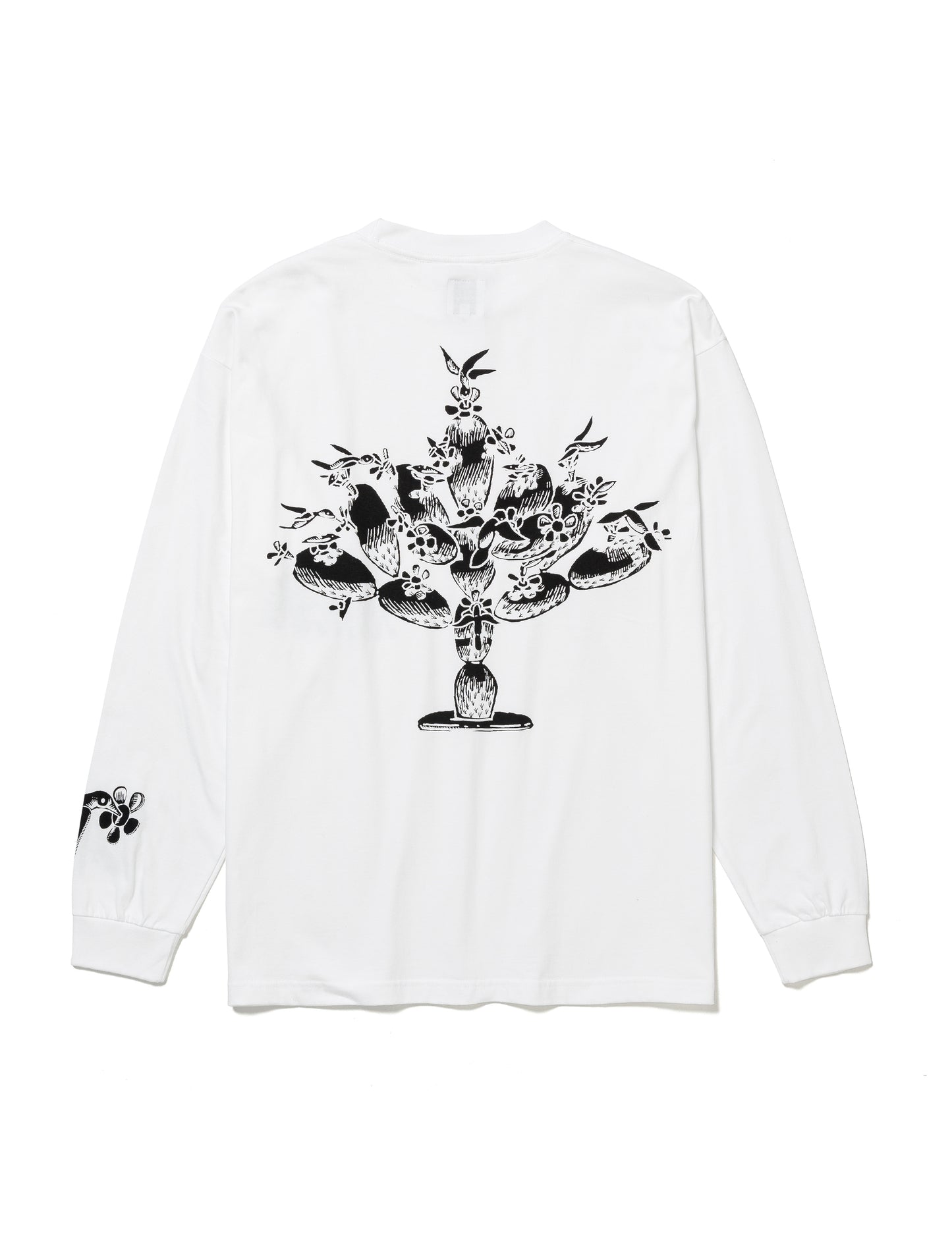25SS-TS9-001 / L/S T-SHIRT “PEACE LOVING NATION” / WHITE