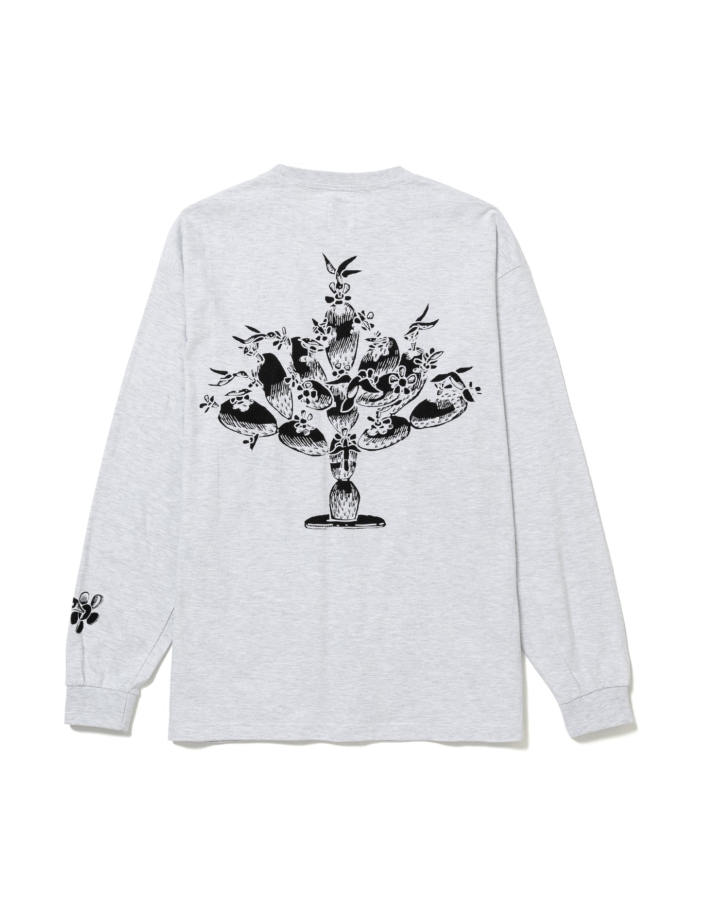 25SS-TS9-001 / L/S T-SHIRT “PEACE LOVING NATION” / ASH