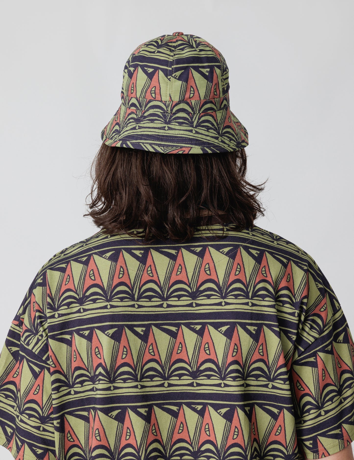 25SS-GOH-004 / BUCKET HAT “PRIMITIVE BORDER” / OLIVE