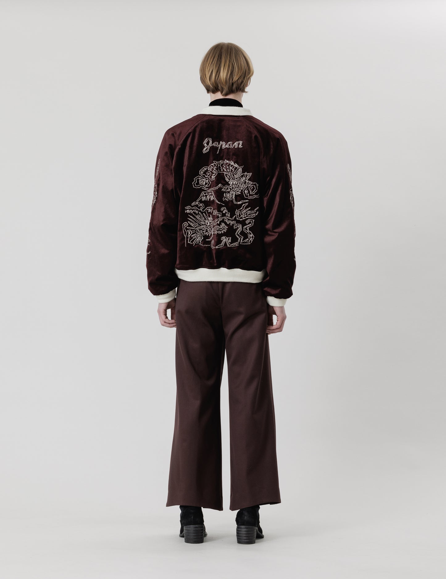 24AW-JKM-005 / “EASTEND DRAGON” SOUVENIR JACKET / BORDEAUX × BROWN