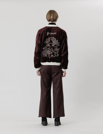 24AW-JKM-005 / “EASTEND DRAGON” SOUVENIR JACKET / BORDEAUX × BROWN