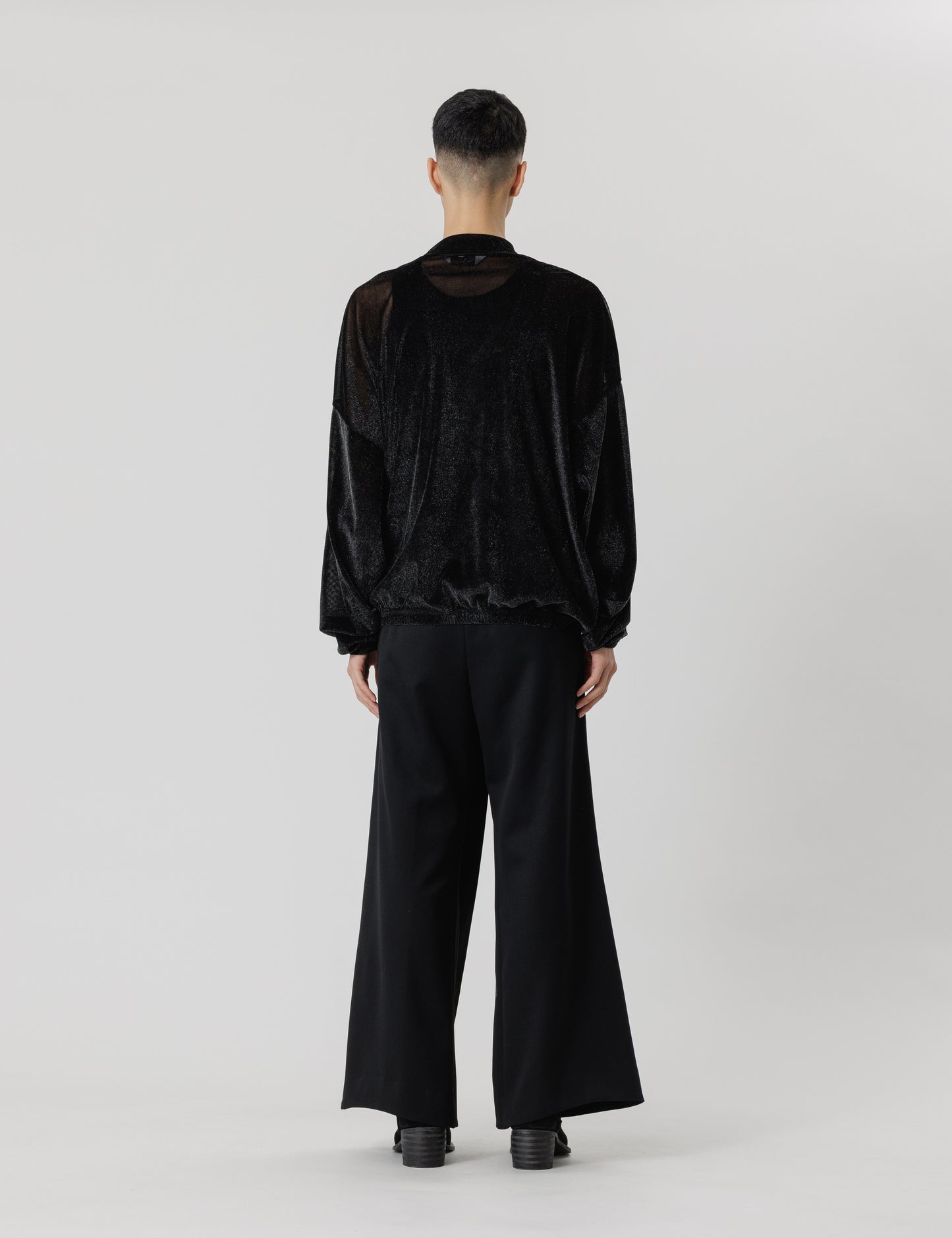 24AW-CSS-008 / SHINY VELOUR MOCKNECK / SILVER