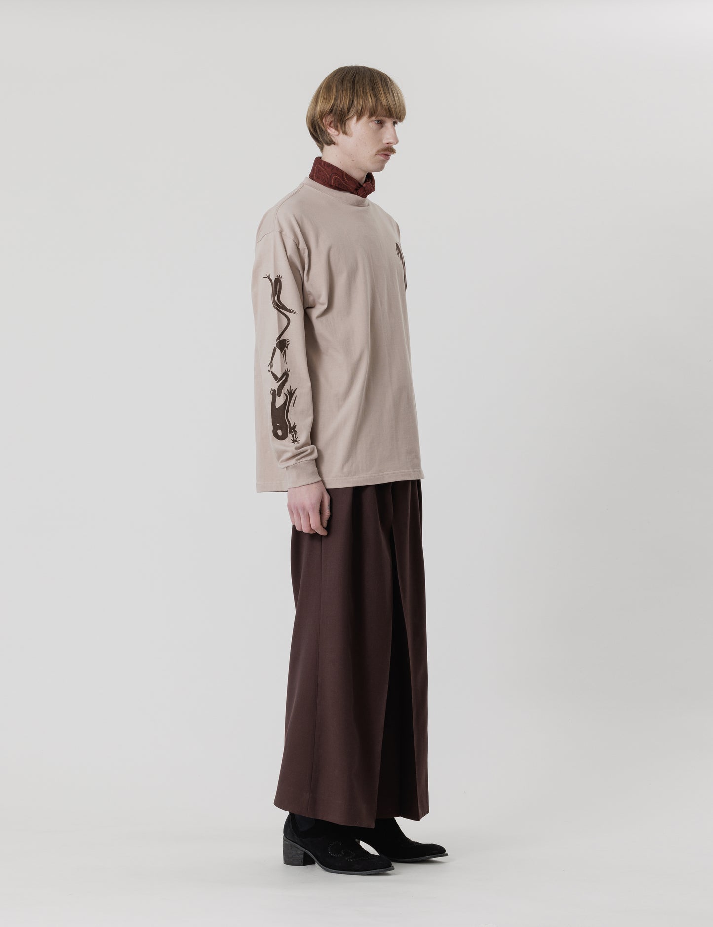 24AW-PA9-001 / “HAKAMA” SLACKS / BORDEAUX