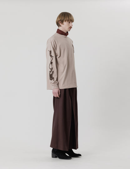 24AW-PA9-001 / “HAKAMA” SLACKS / BORDEAUX