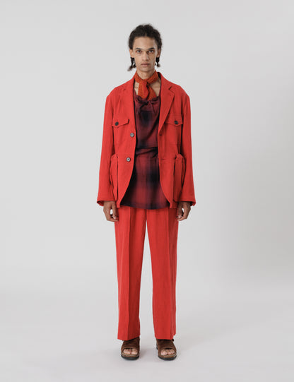 24SS-PA9-002 / DRAWSTRING COIN PK SLACKS / RED