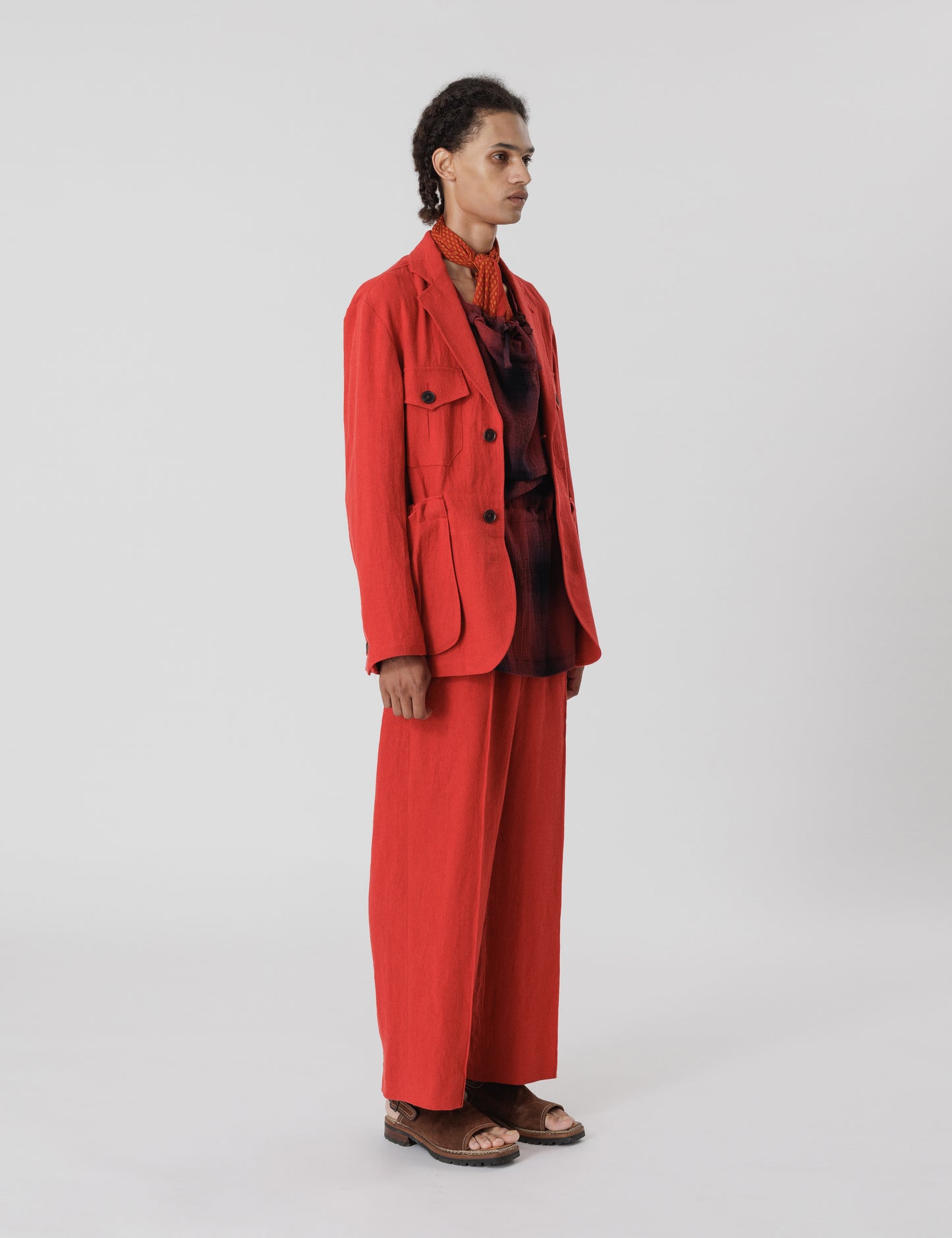 24SS-PA9-002 / DRAWSTRING COIN PK SLACKS / RED