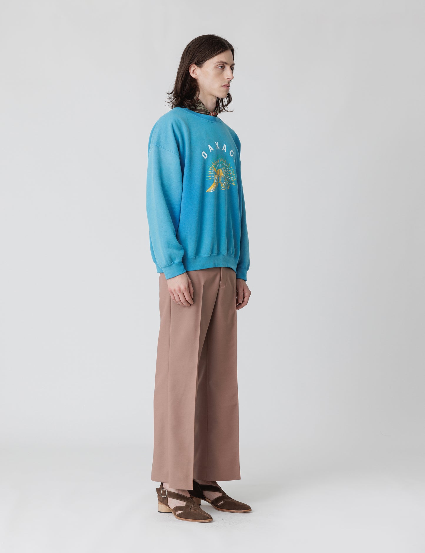 25SS-CSS-007 / SWEATSHIRT “OAXACA PORCUPINE” / SAPPHIRE FADE