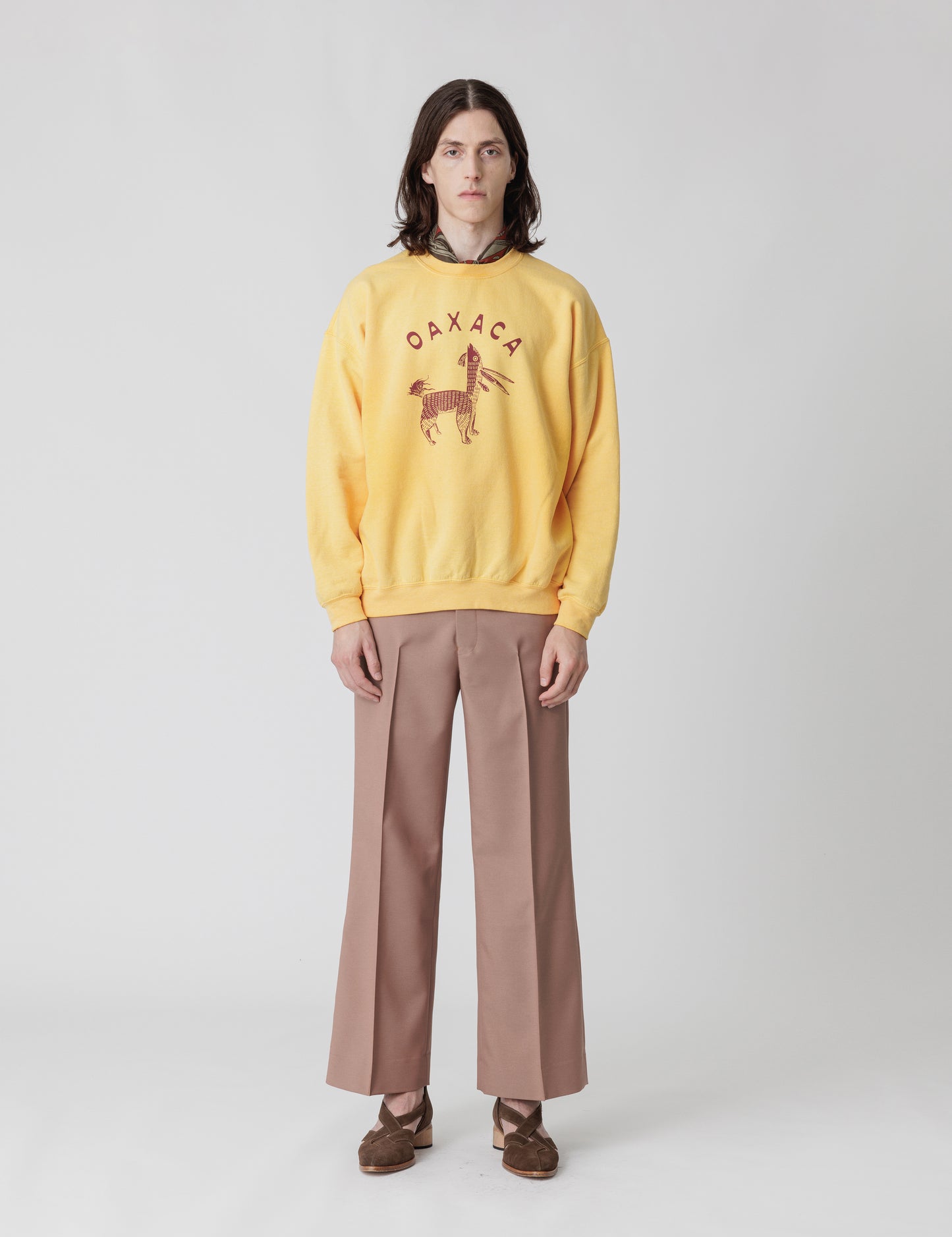 25SS-PA9-012 / SEMI FLARE SILHOUETTE SLACKS / SMOKEY PINK