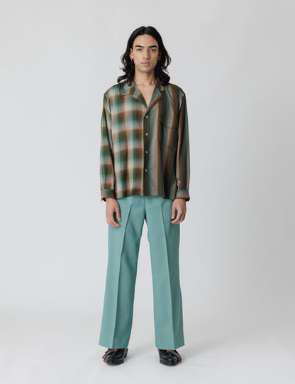 25SS-PA9-012 / SEMI FLARE SILHOUETTE SLACKS / BLACK